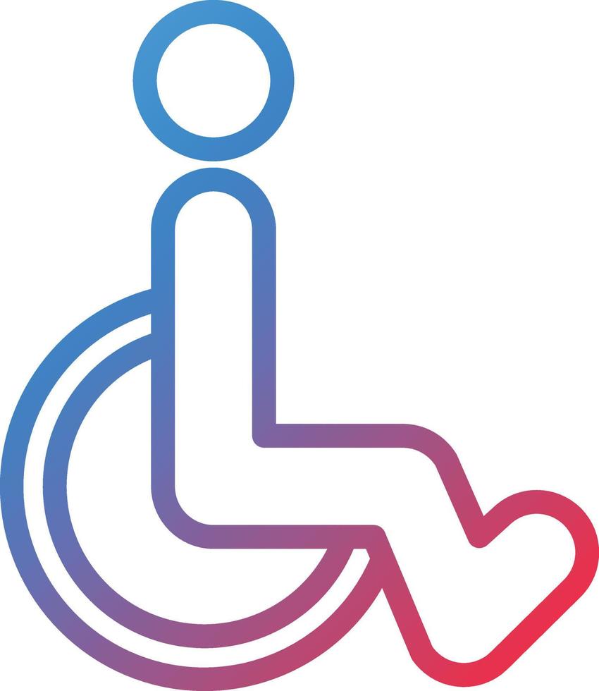 vector diseño discapacitado firmar icono estilo