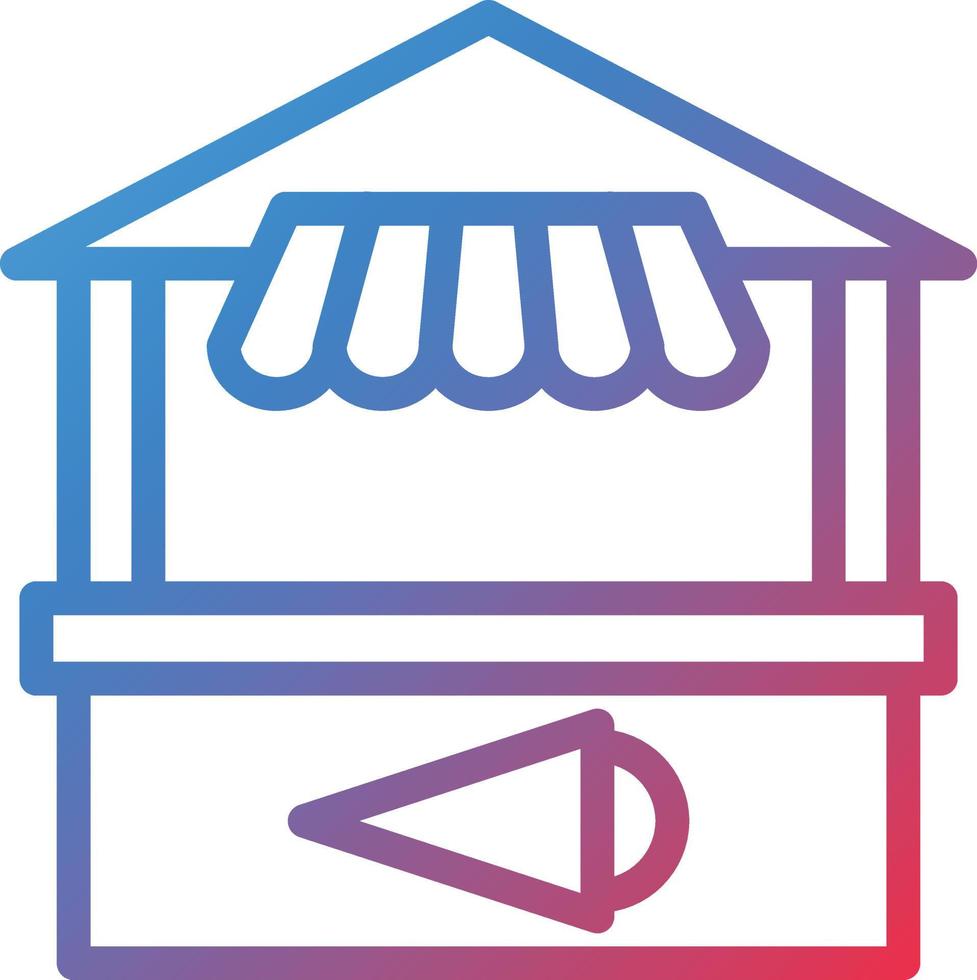 Vector Design Ice Cream Stall Icon Style