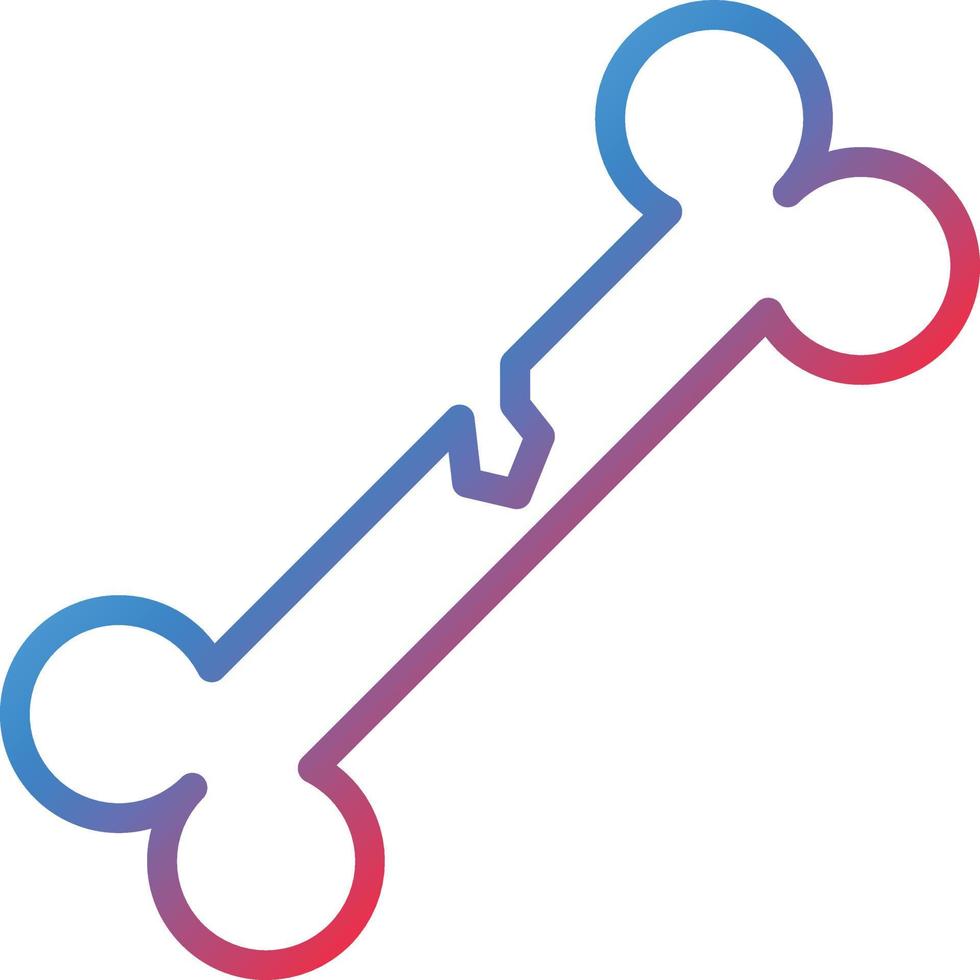 Vector Design Broken Bone Icon Style