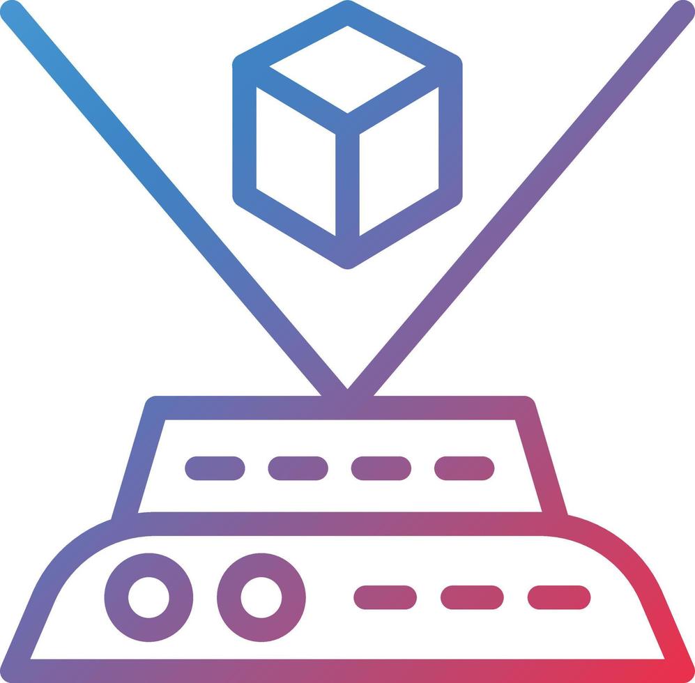 Vector Design Holographic Icon Style