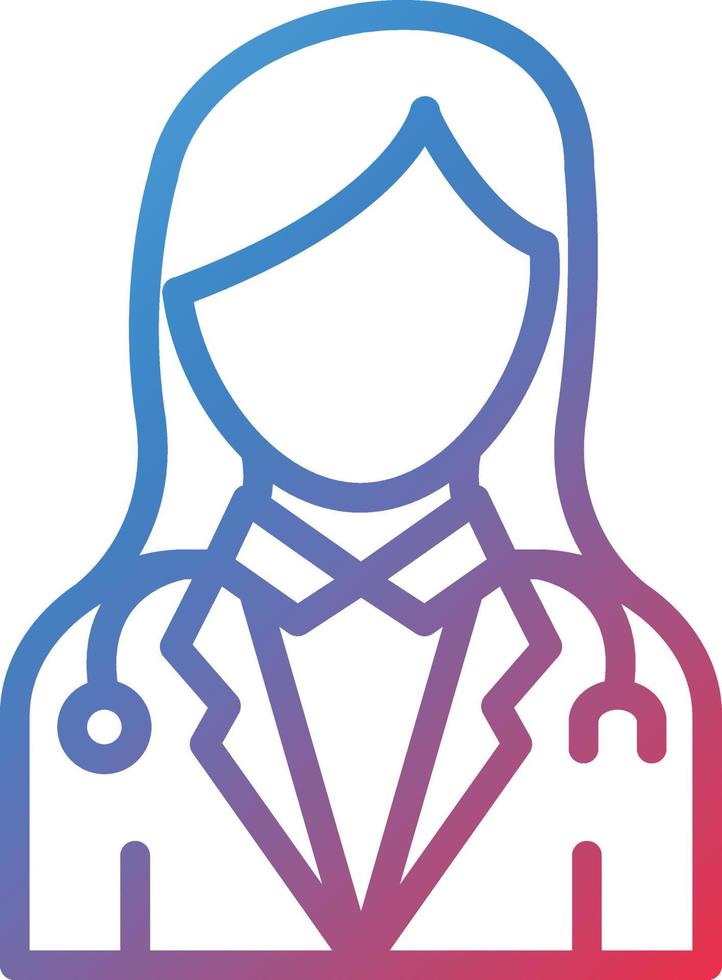 Vector Design Lady Doctor Icon Style