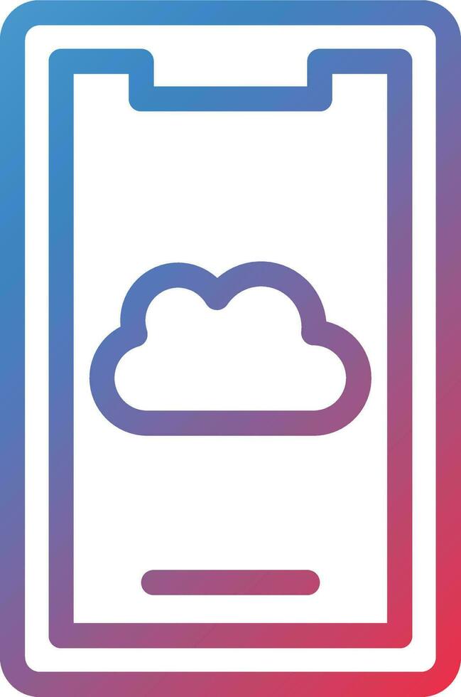 Vector Design Mobile Cloud Icon Style