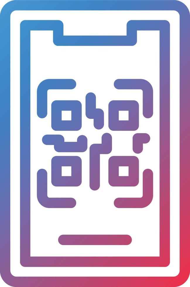 Vector Design Mobile Qr Code Icon Style