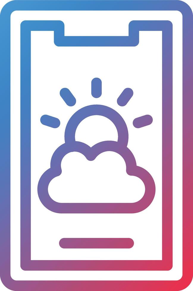 Vector Design Mobile Weather Icon Style