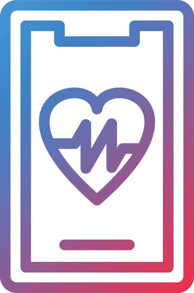 Vector Design Mobile Heart Rate Icon Style