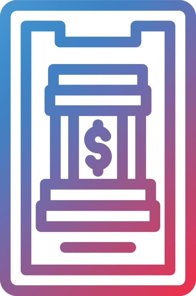 Vector Design Mobile Banking Icon Style