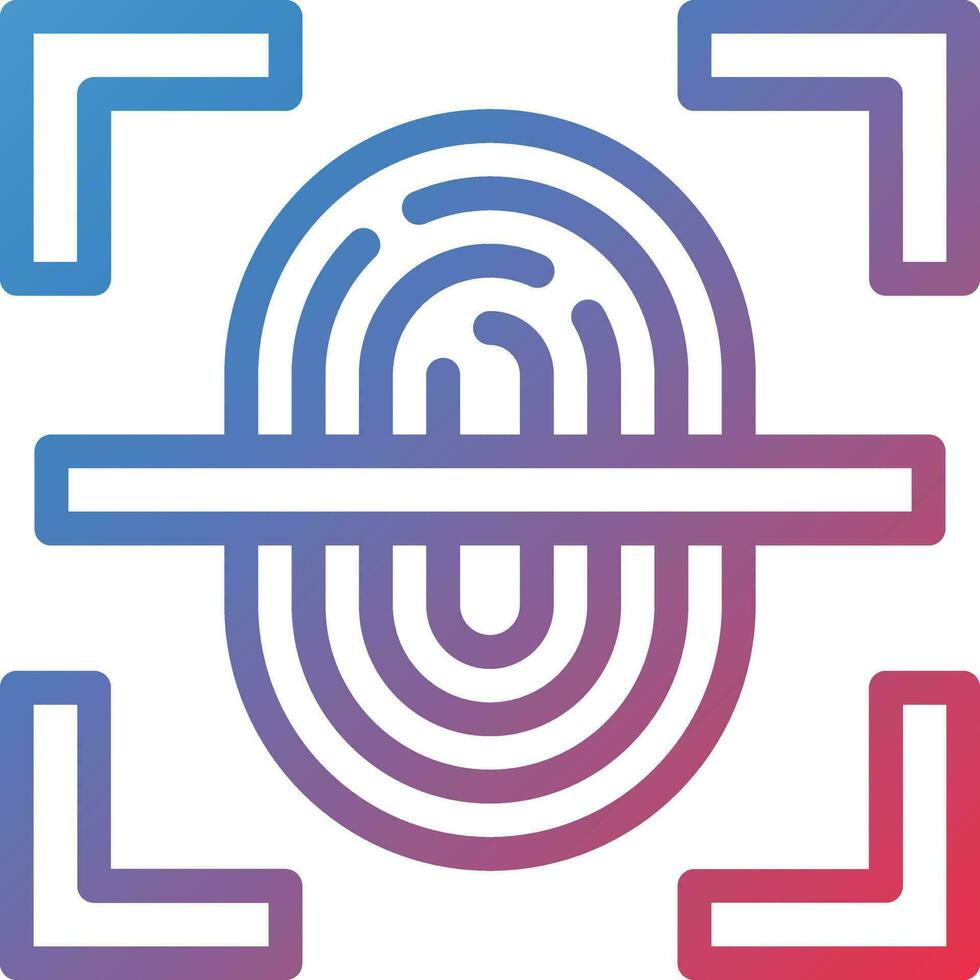 Vector Design Fingerprint Scan Icon Style