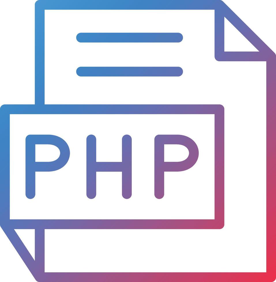 vector diseño php icono estilo