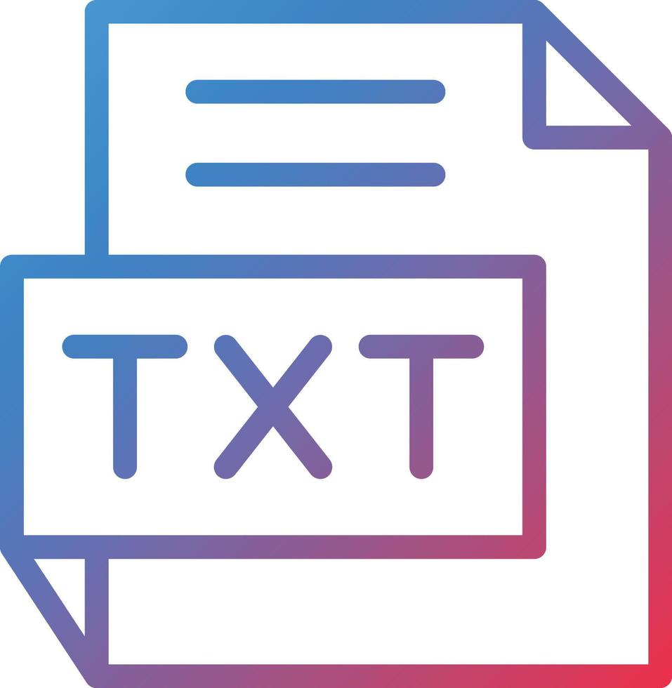 Vector Design TXT Icon Style