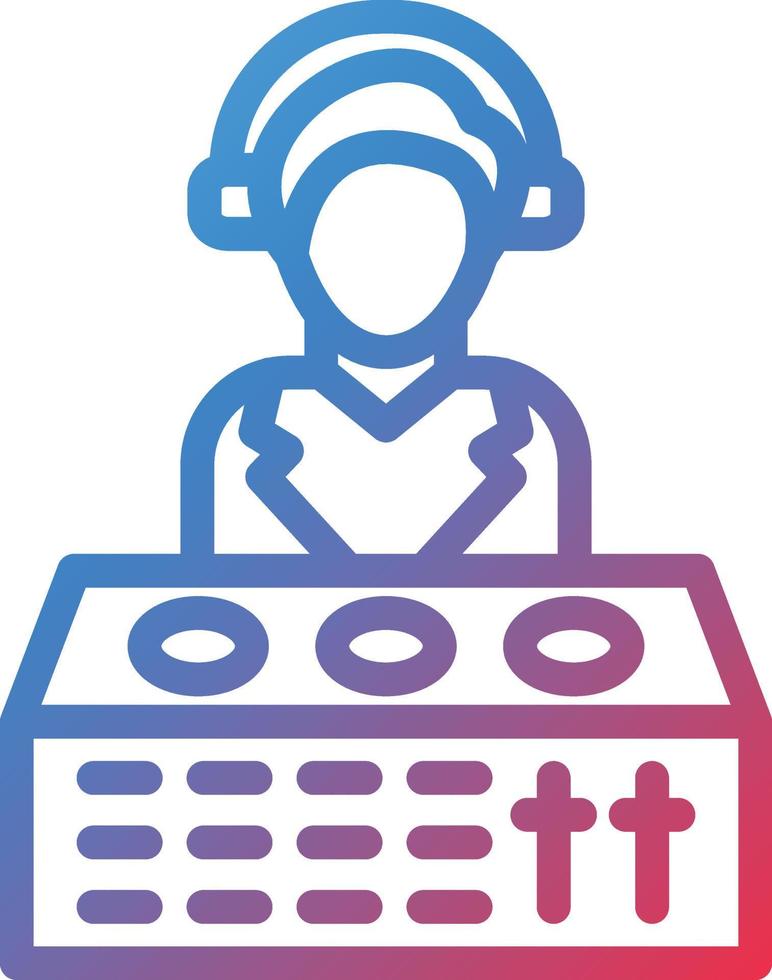 Vector Design DJ Icon Style