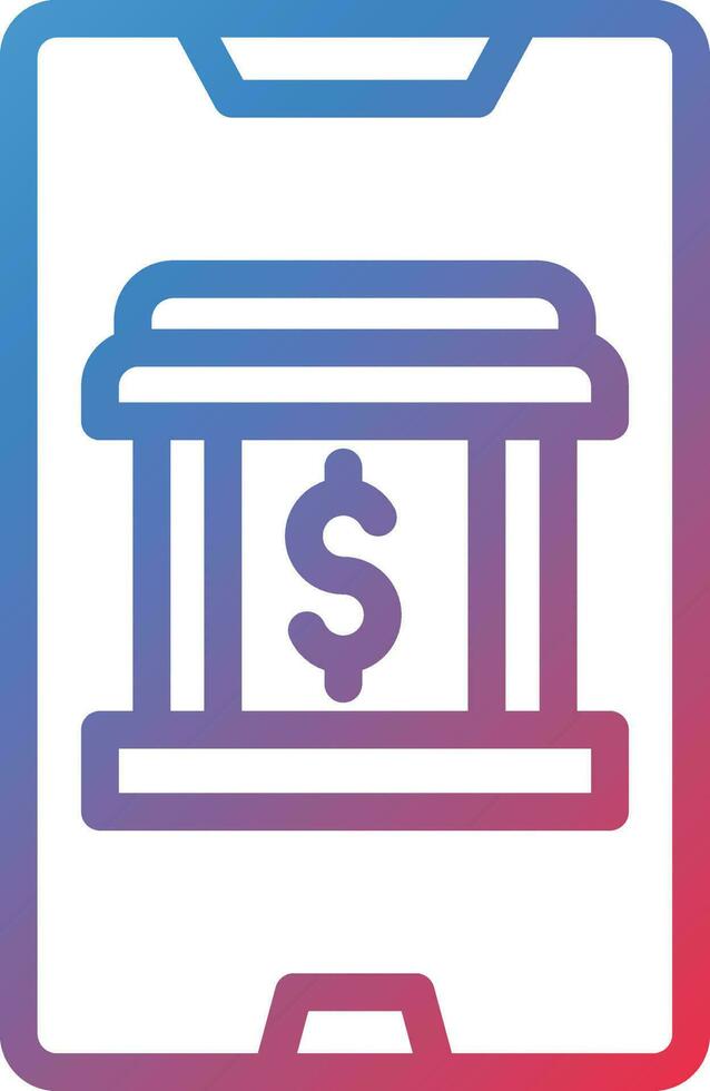 Vector Design Mobile Banking Icon Style