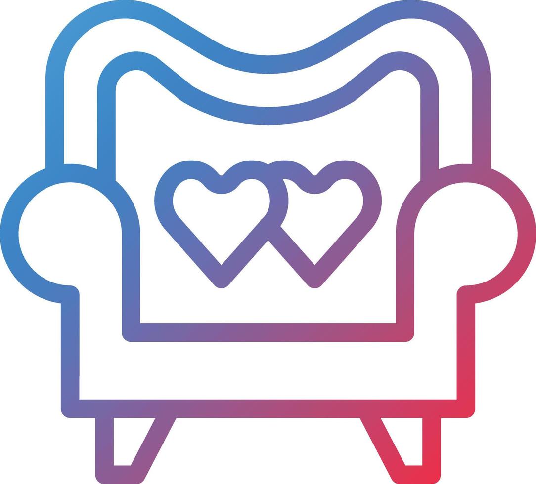 Vector Design Wedding Chair Icon Style