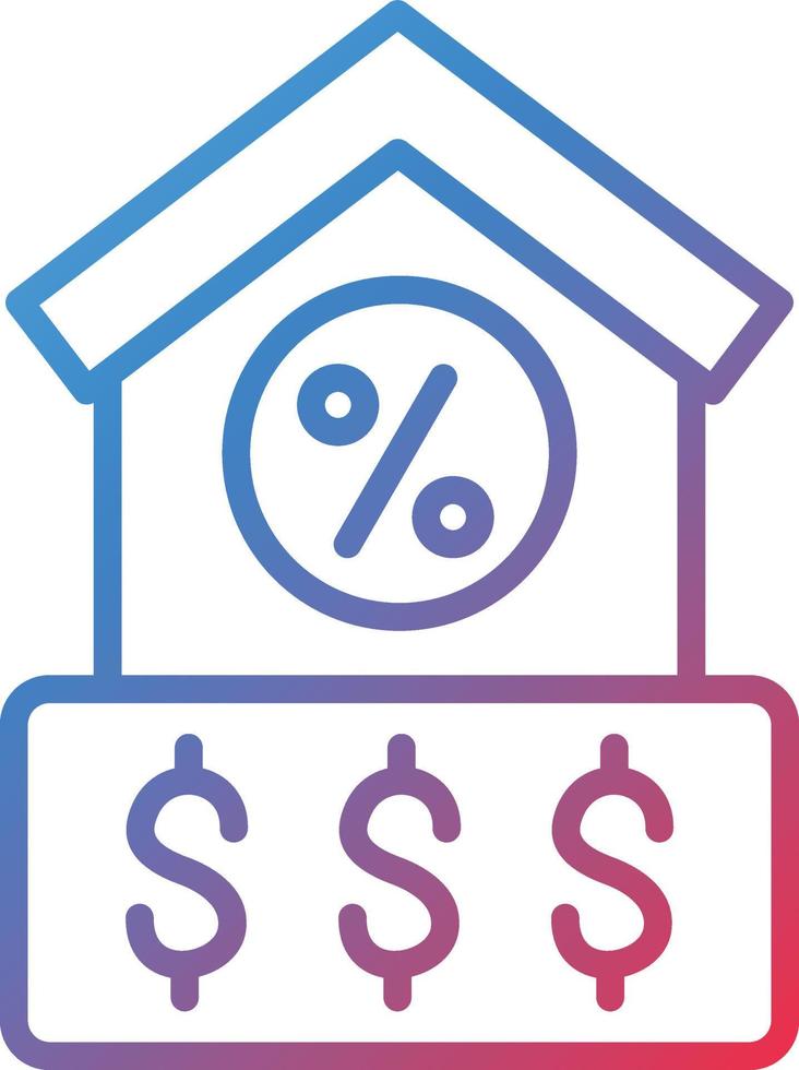 Vector Design House Loan Icon Style