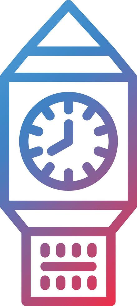 Vector Design Clock Tower Icon Style