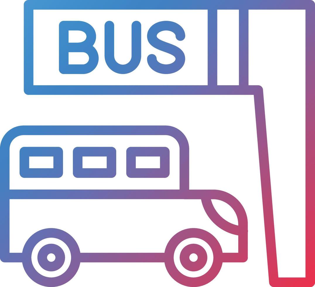 vector diseño autobús detener icono estilo