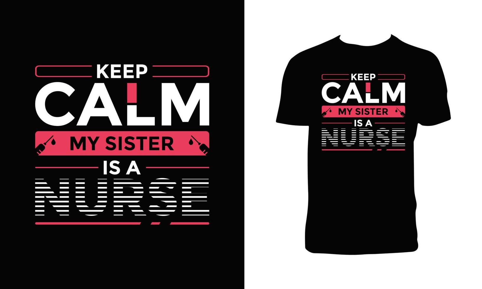 Nurse T Shirt And Apparel Design. vector