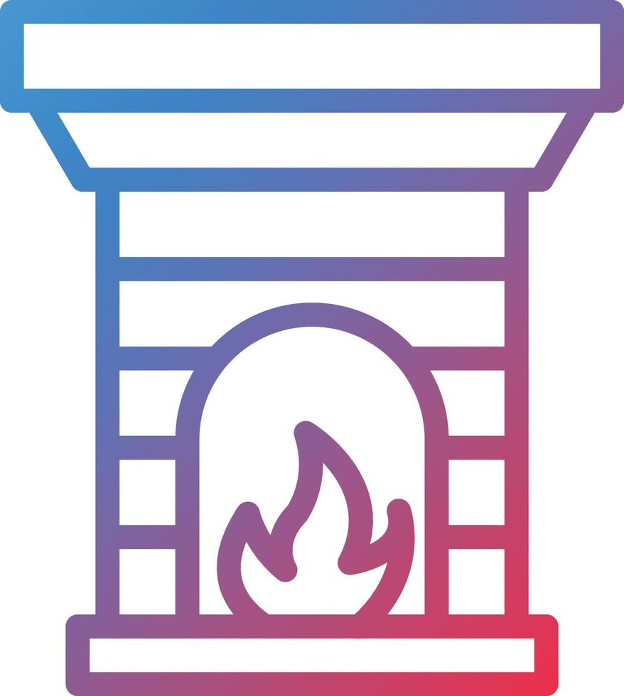 Vector Design Fireplace Icon Style