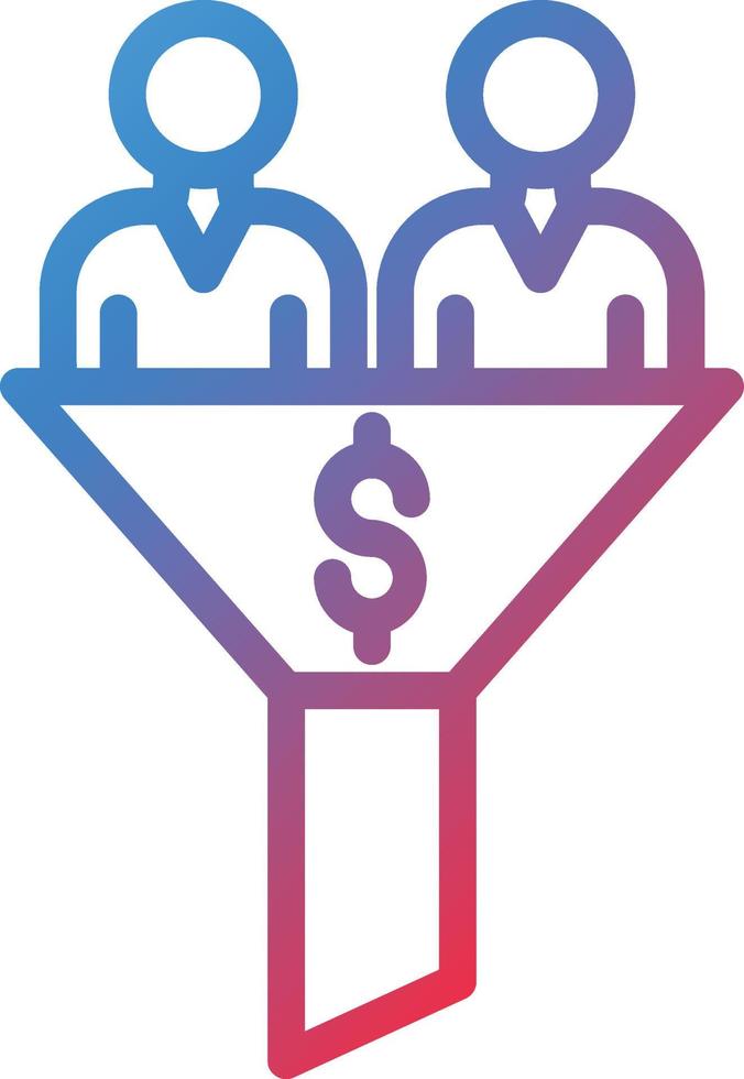 Vector Design Sales Funnel Icon Style