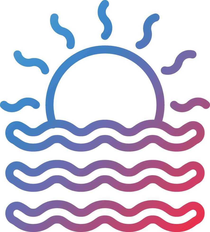 Vector Design Sunset Icon Style