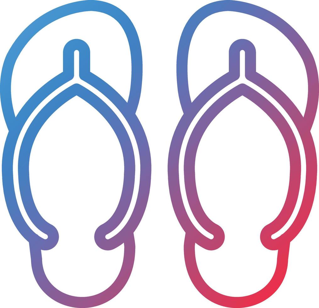 Vector Design Flip Flops Icon Style