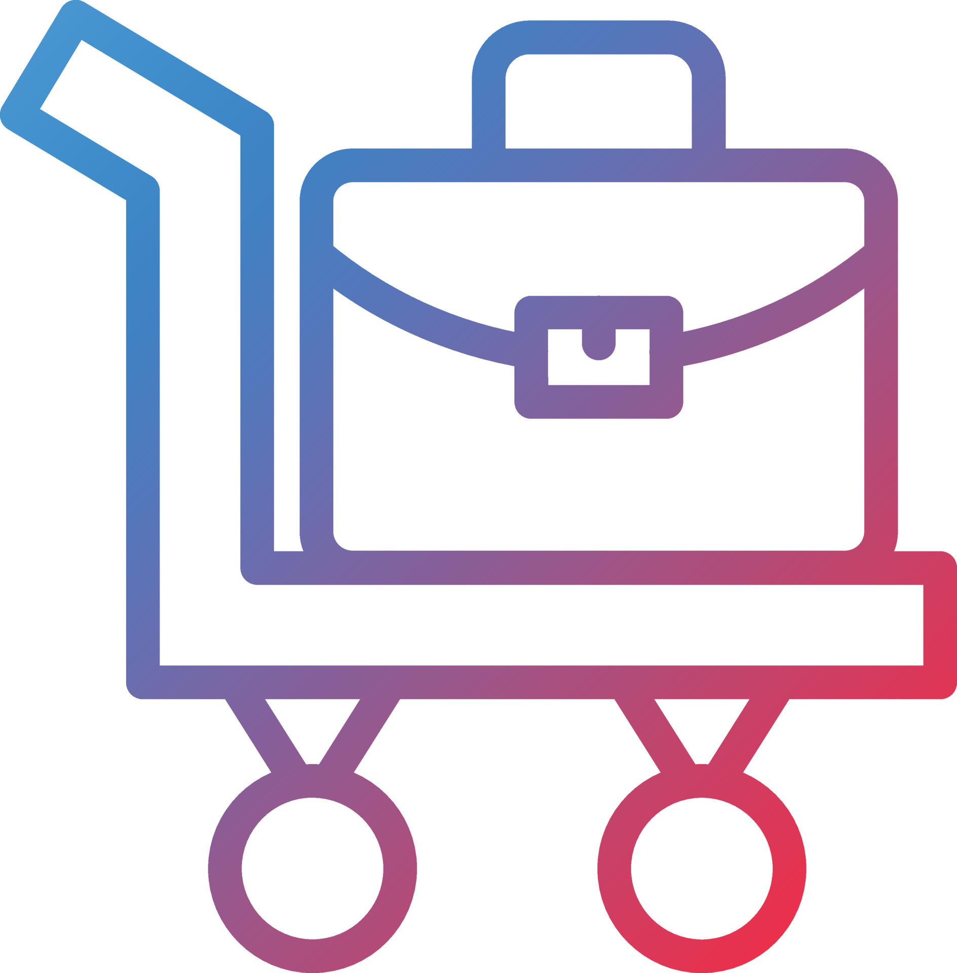 Vector Design Luggage Cart Icon Style 22304579 Vector Art at Vecteezy