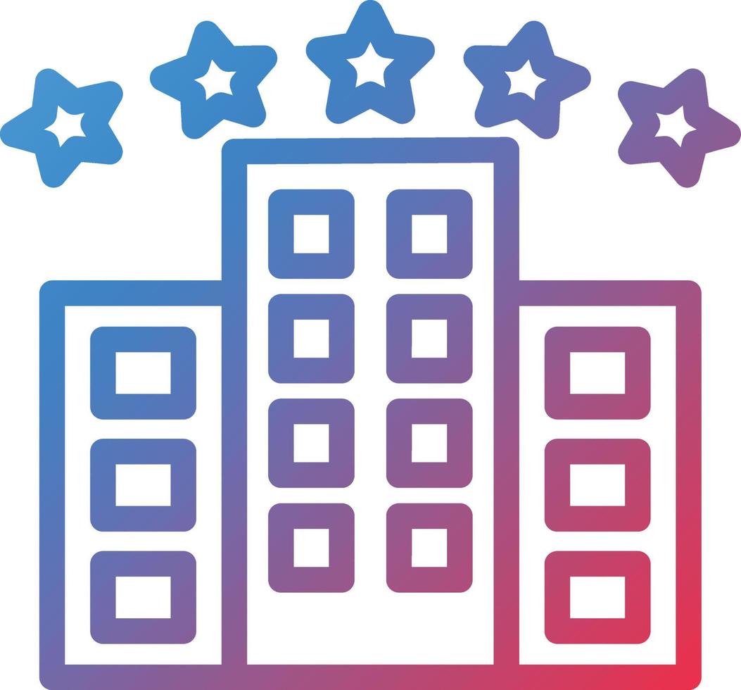 Vector Design Five Star Hotel Icon Style