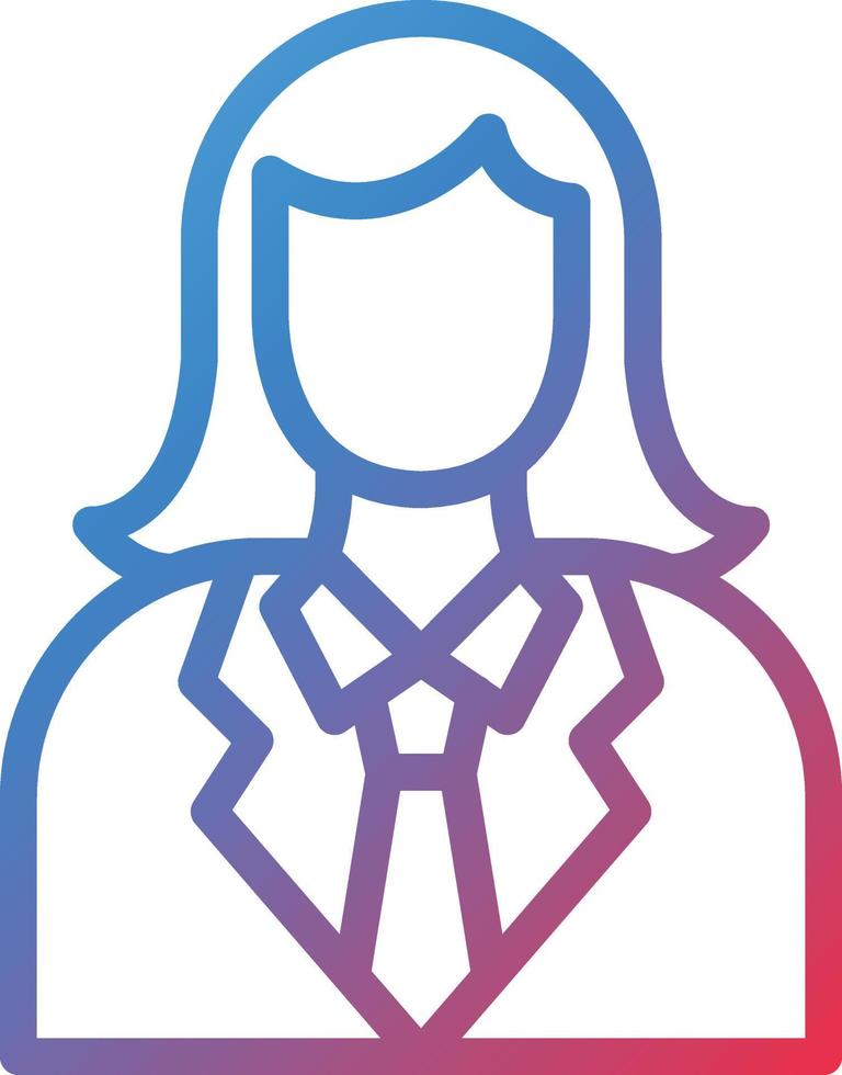 Vector Design Lady Lawyer Icon Style