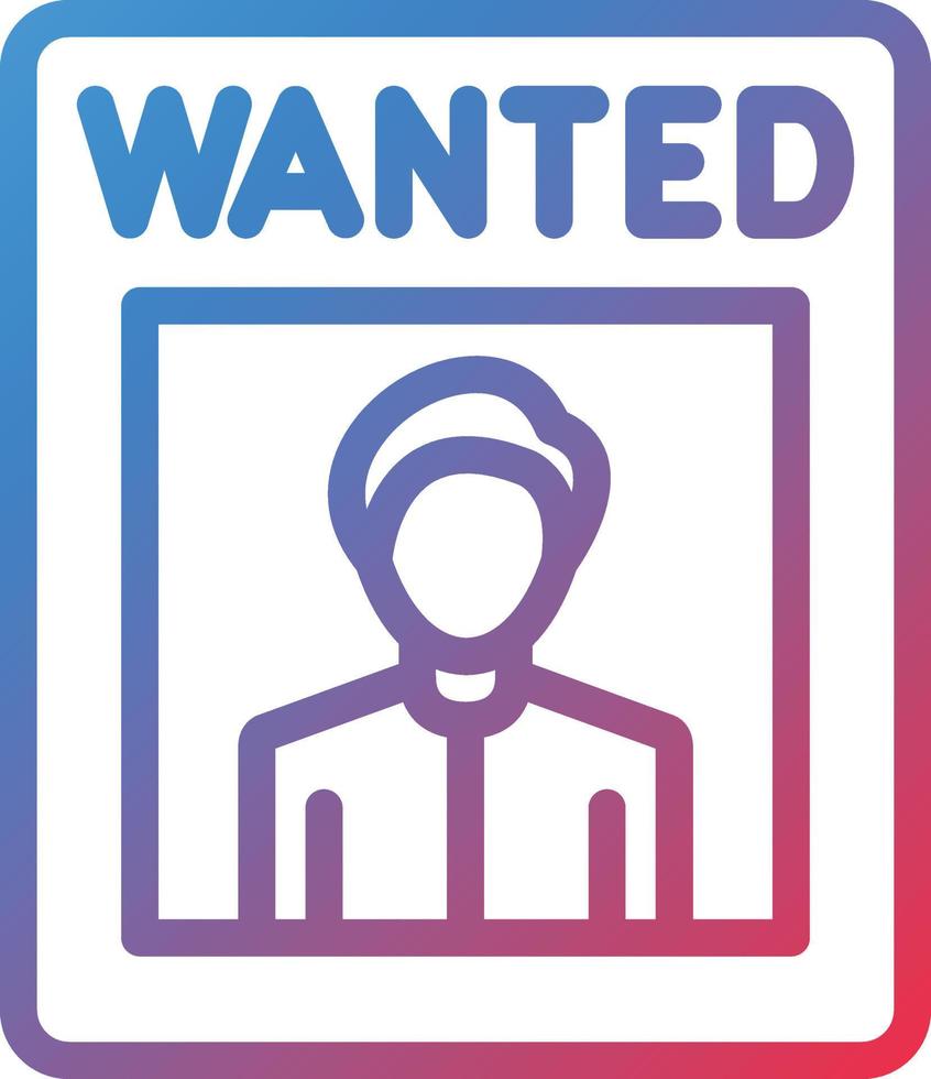 Vector Design Wanted Icon Style