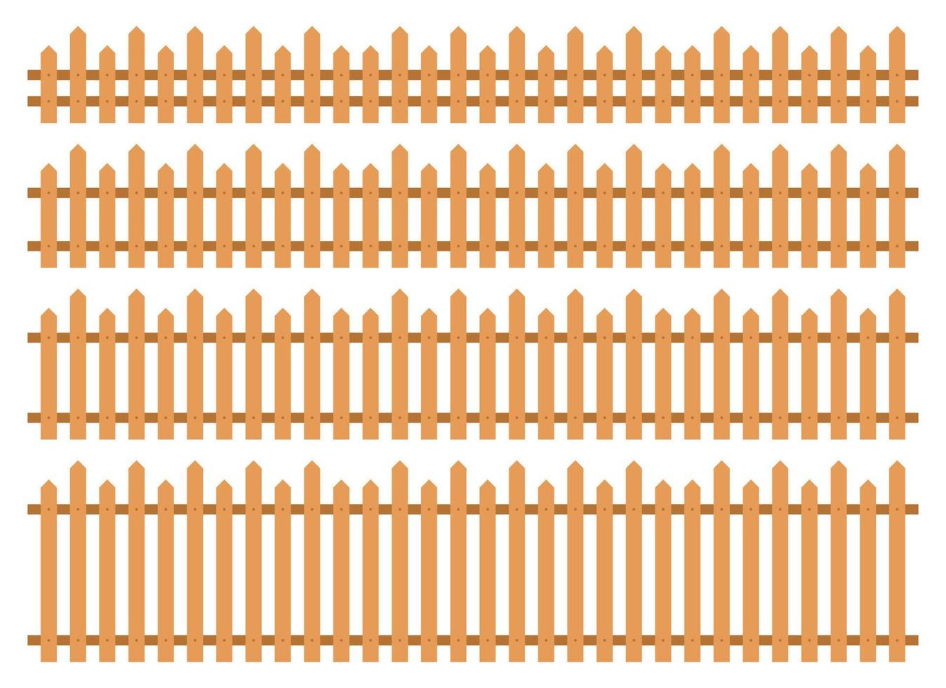 Colored fence in flat style vector illustration isolated on white