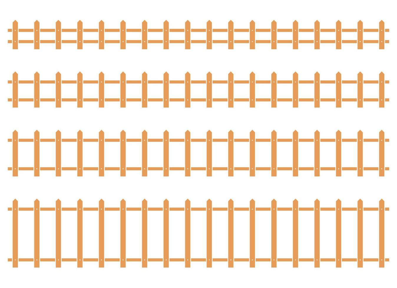 Colored fence in flat style vector illustration isolated on white