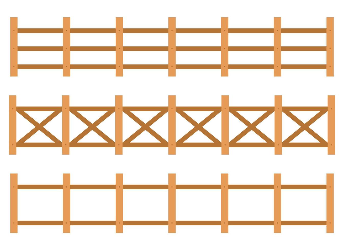 Colored fence in flat style vector illustration isolated on white
