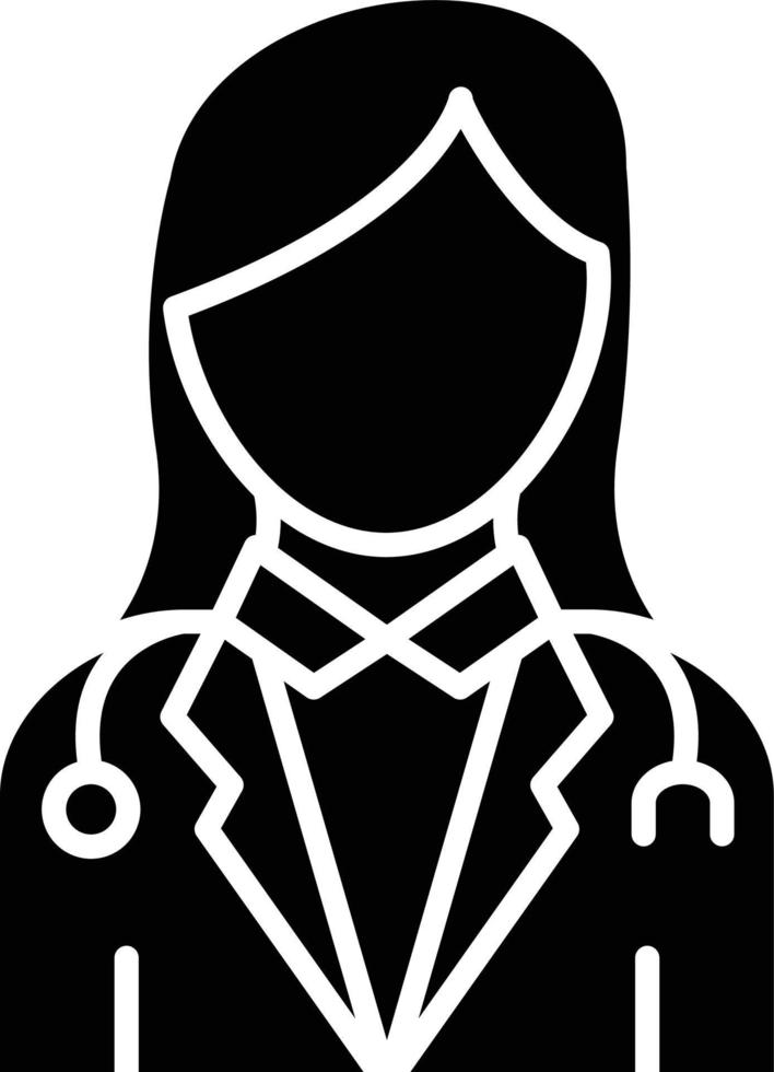 Vector Design Lady Doctor Icon Style