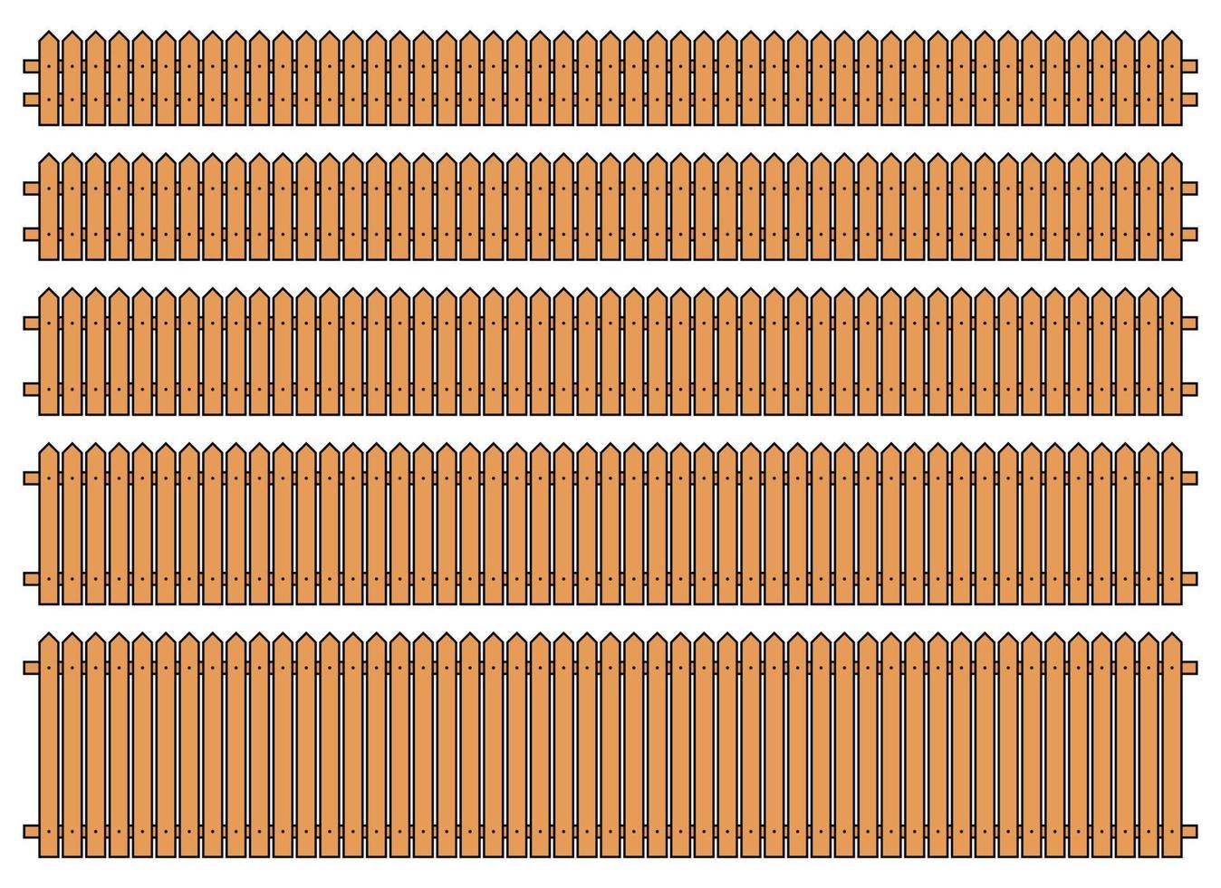 Colored outline fence in flat style vector illustration isolated on white