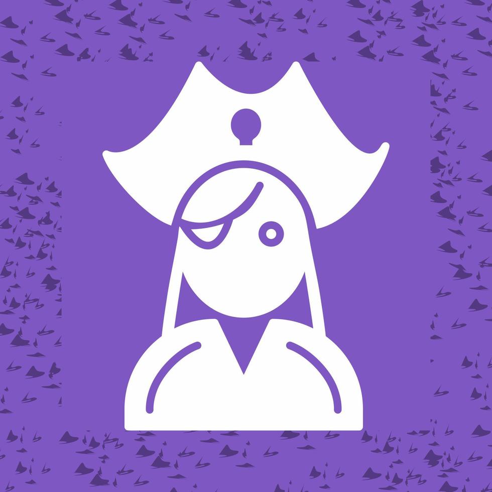 icono de vector de pirata femenino