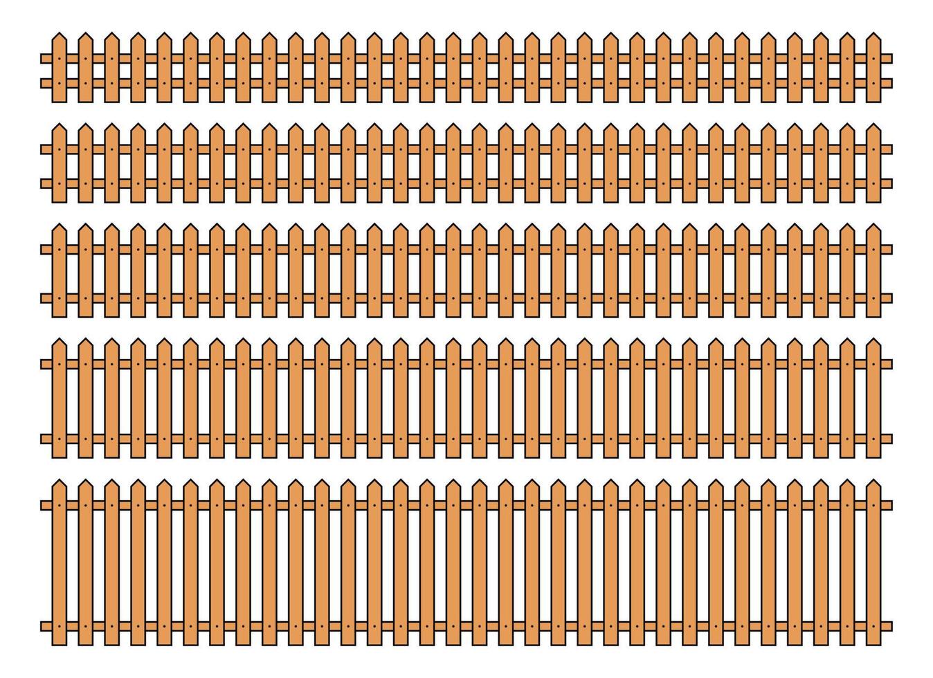 Colored outline fence in flat style vector illustration isolated on white