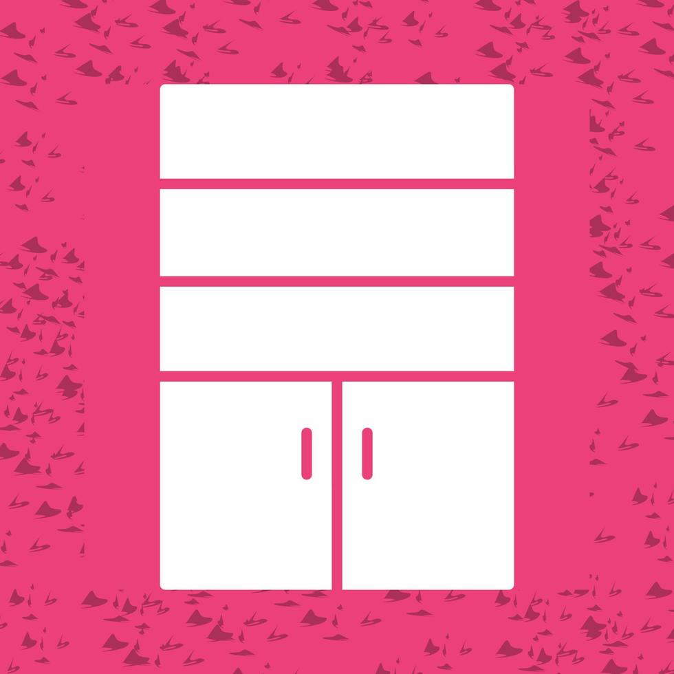 Cupboard with Shelves Vector Icon