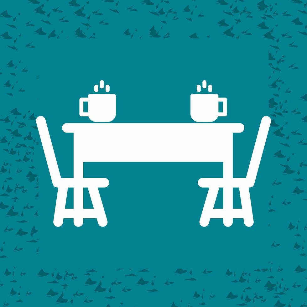 icono de vector de mesa de comedor