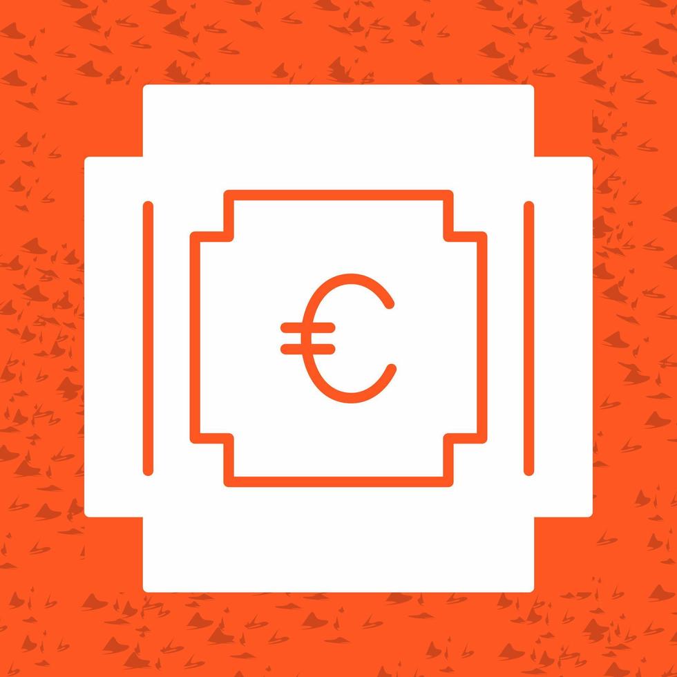 icono de vector de símbolo de euro