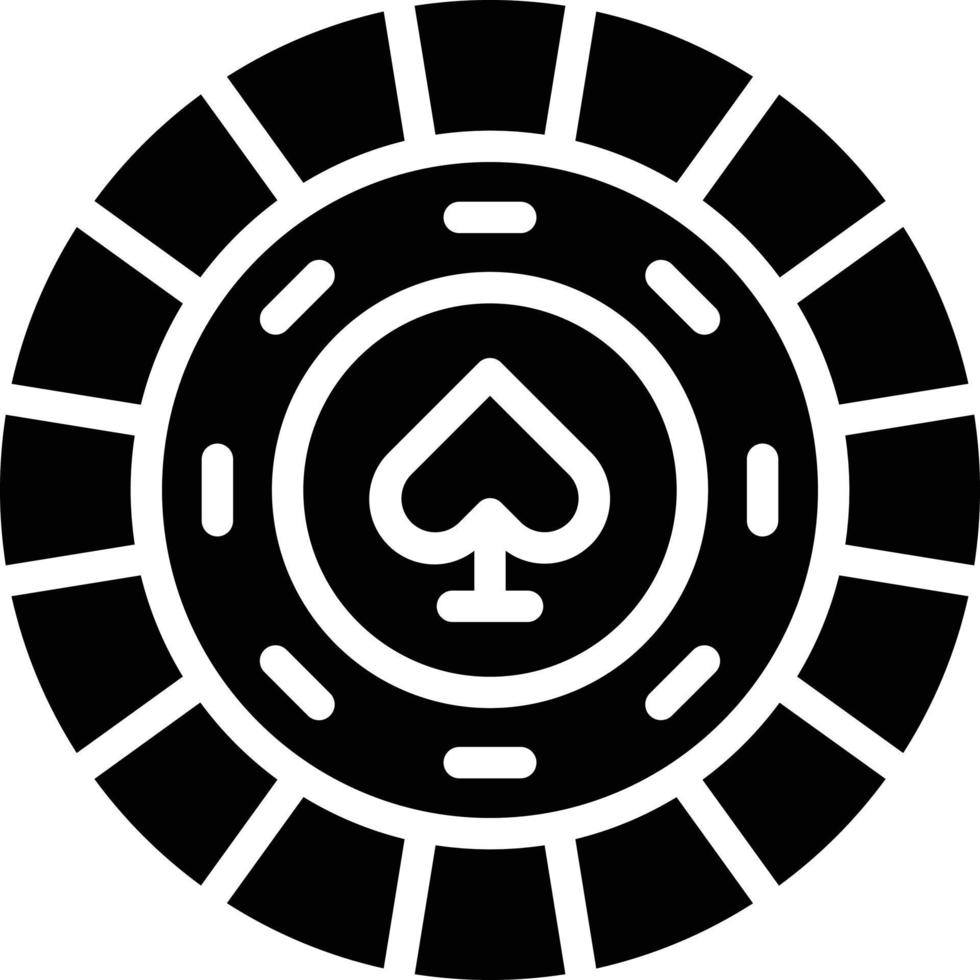 Poker Chip Vector Icon Style