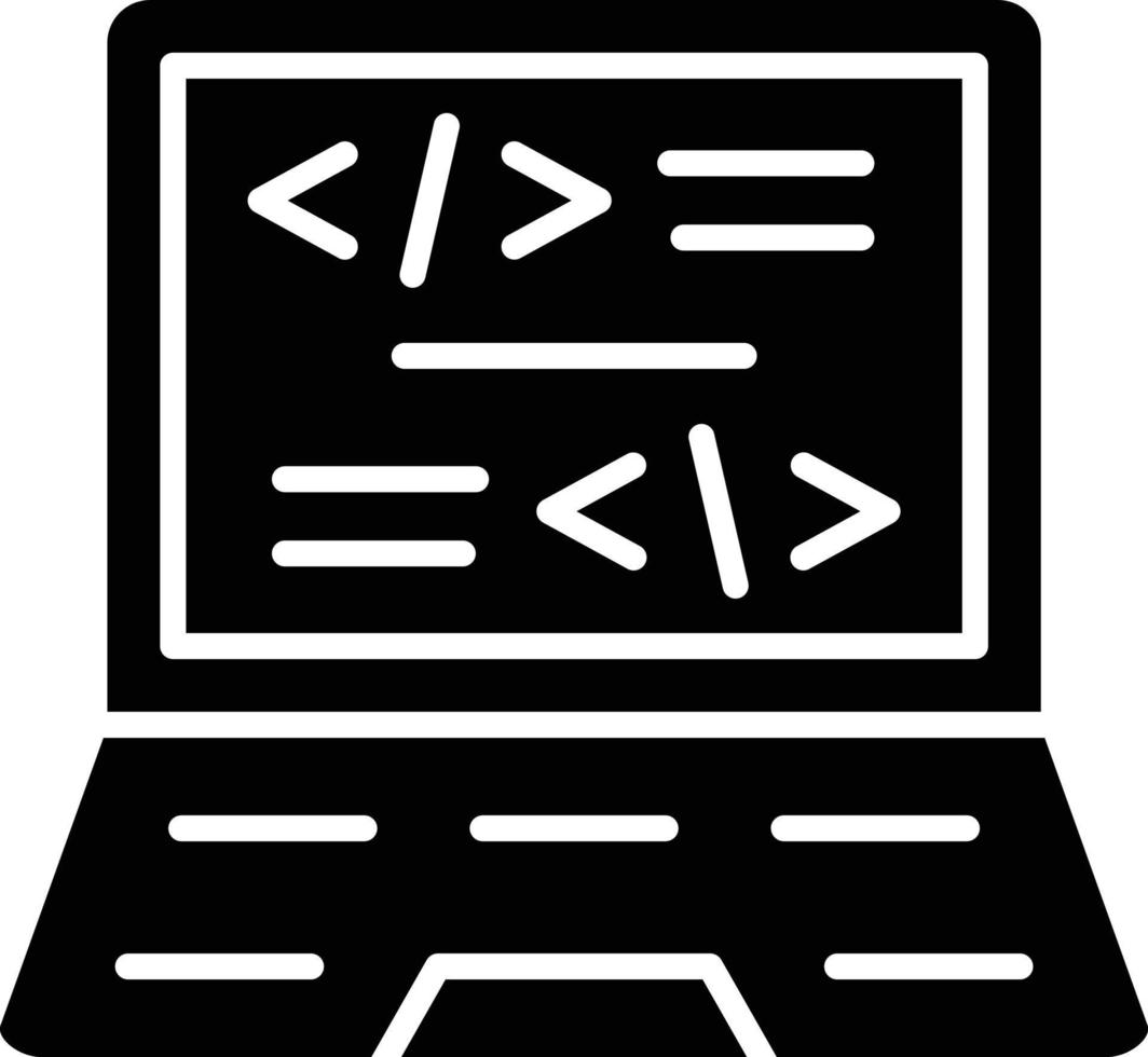 vector diseño codificación icono estilo