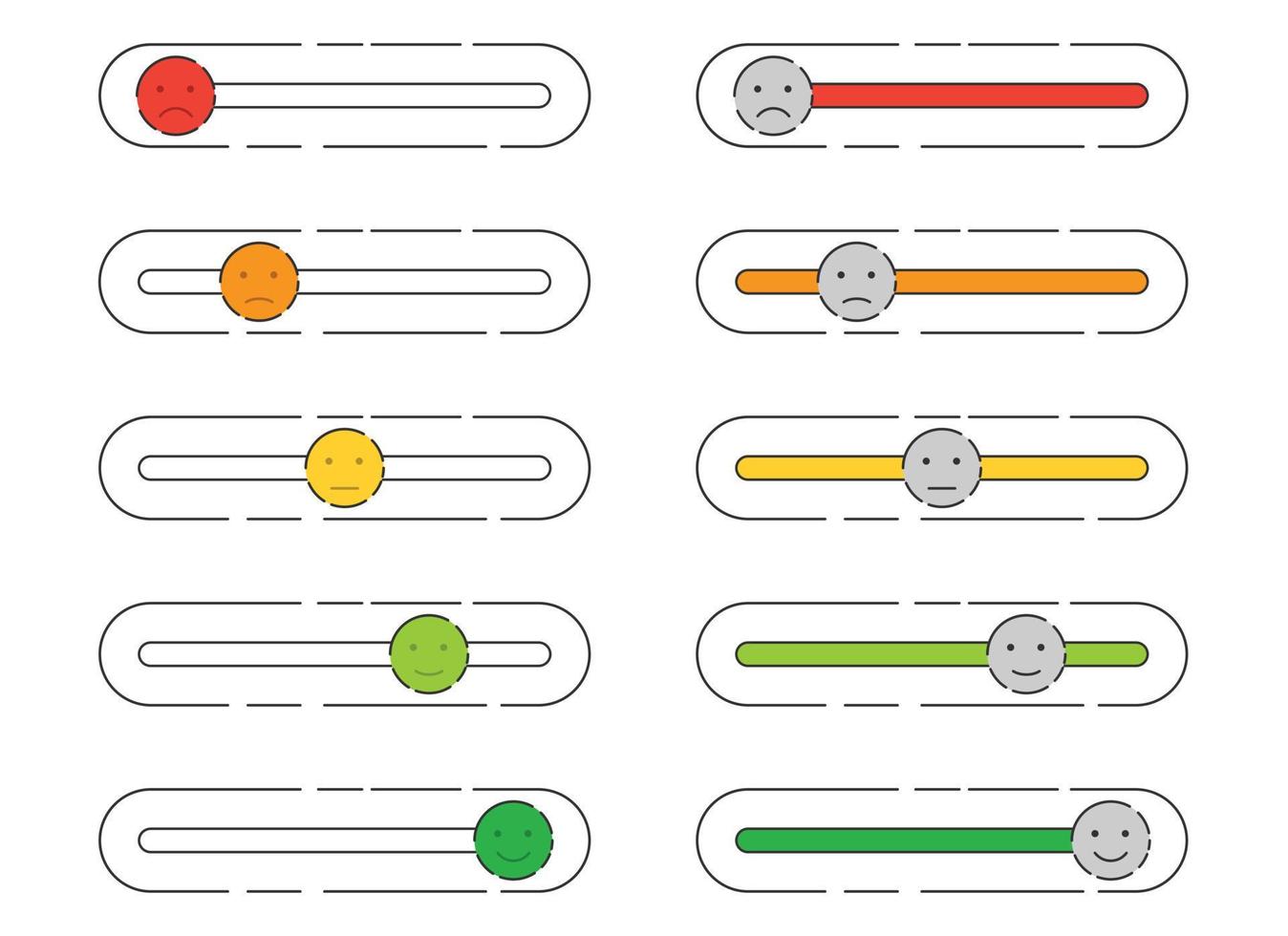 emoji realimentación icono con estrellas clasificación. clientes revisión vector colección