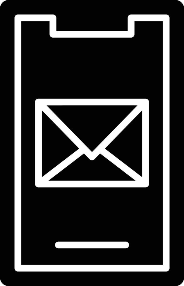 vector diseño móvil correo icono estilo