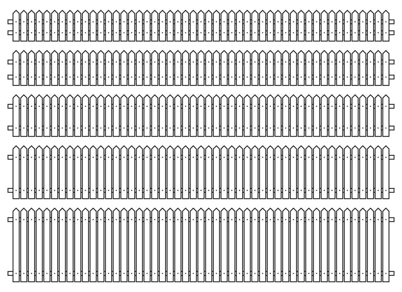 Outline fence in flat style vector illustration isolated on white
