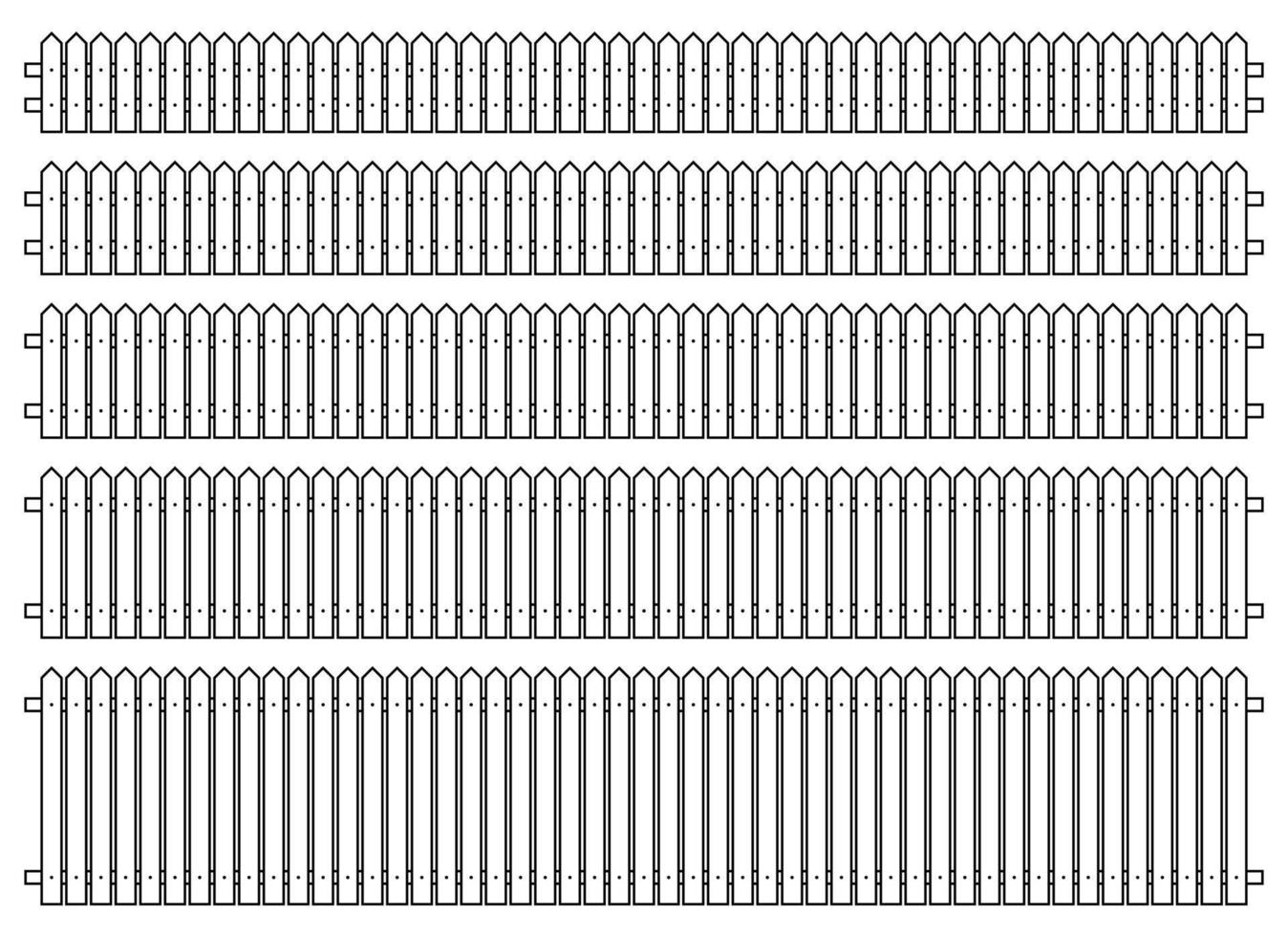 Outline fence in flat style vector illustration isolated on white