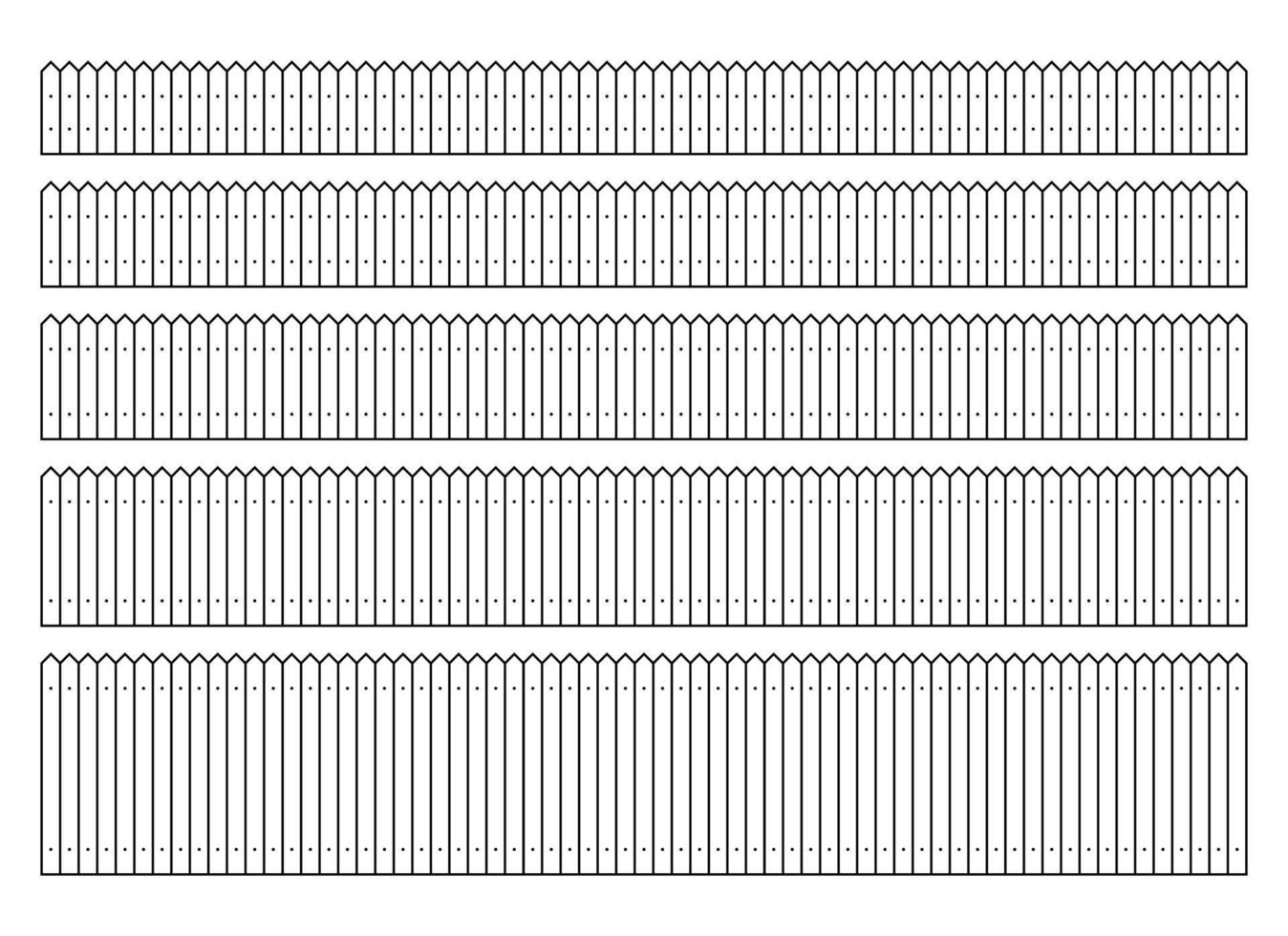 Outline fence in flat style vector illustration isolated on white