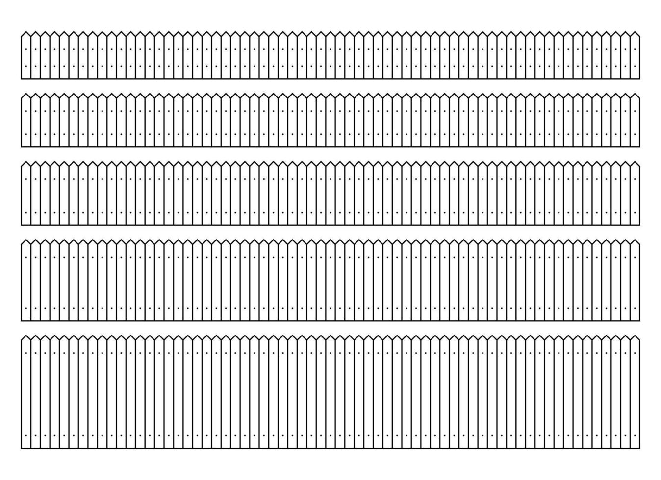 Outline fence in flat style vector illustration isolated on white