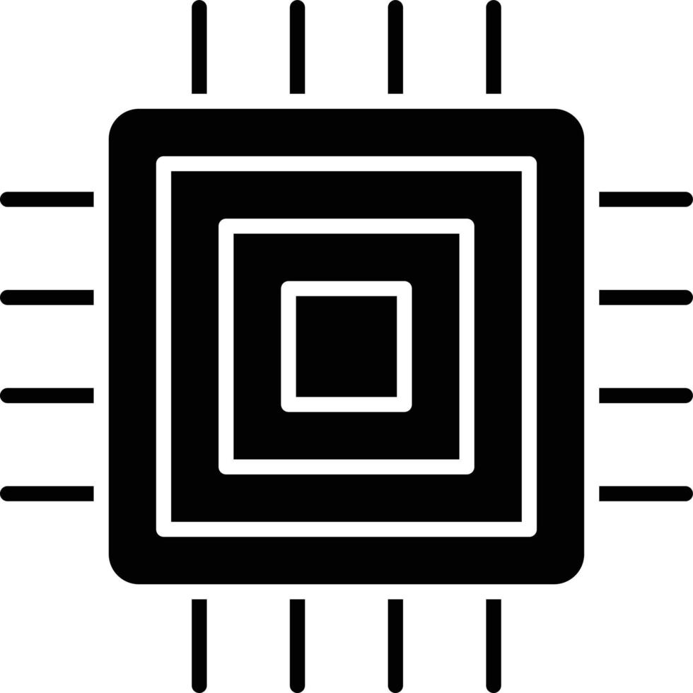 Vector Design Microprocessor Icon Style