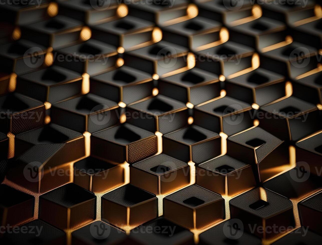 3D Futuristic cubes background Abstract geometric mosaic Square tiles pattern created with technology photo