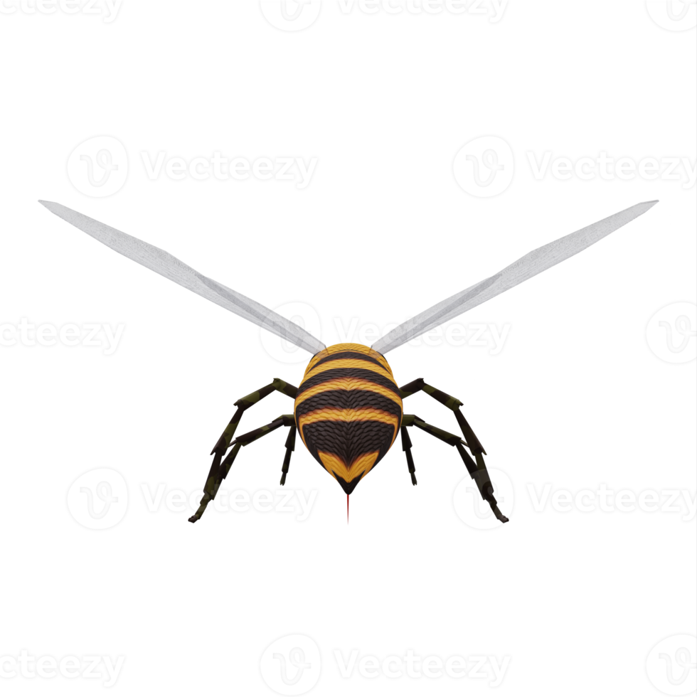 3d Wasp isolated png