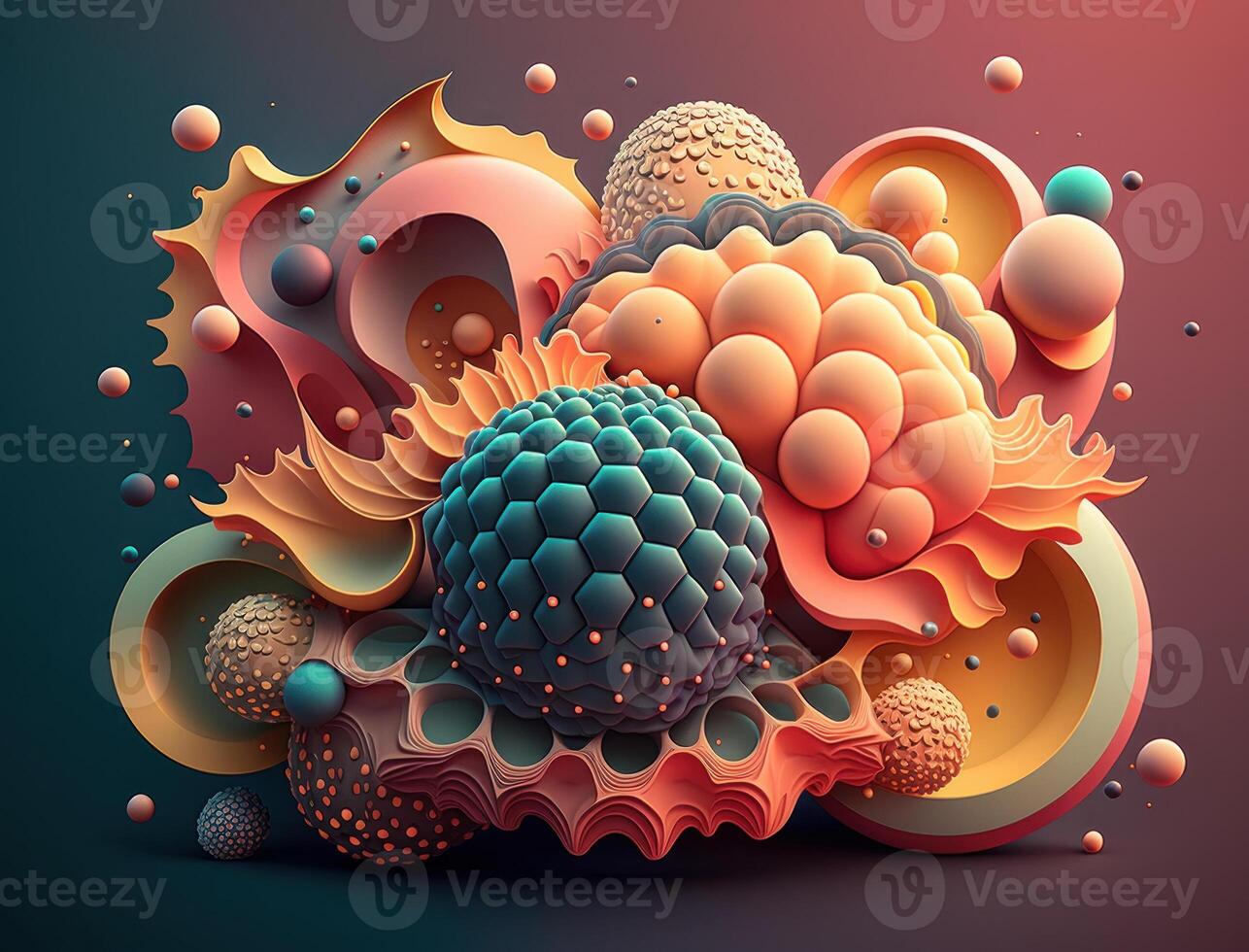 Abstract image featuring a combination of organic and geometric shapes dynamic and energetic background created with technology photo